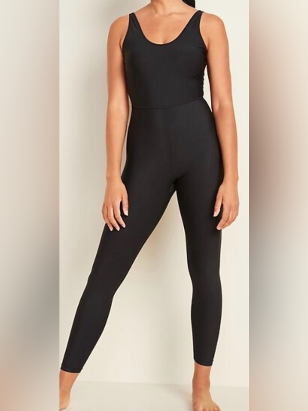 Old Navy Black PowerSoft Sleeveless Full-Length Jumpsuit